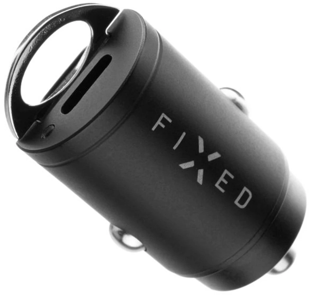 Fixed Fiksuotas USB-C 30W + kabelis USB-C/Lightning, juodas