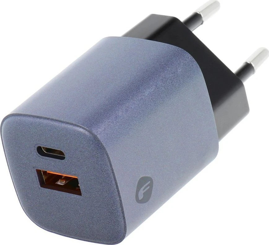 Įkroviklis Forcell F-Energy (1xUSB-C;1xUSB 3A 33W) juodas