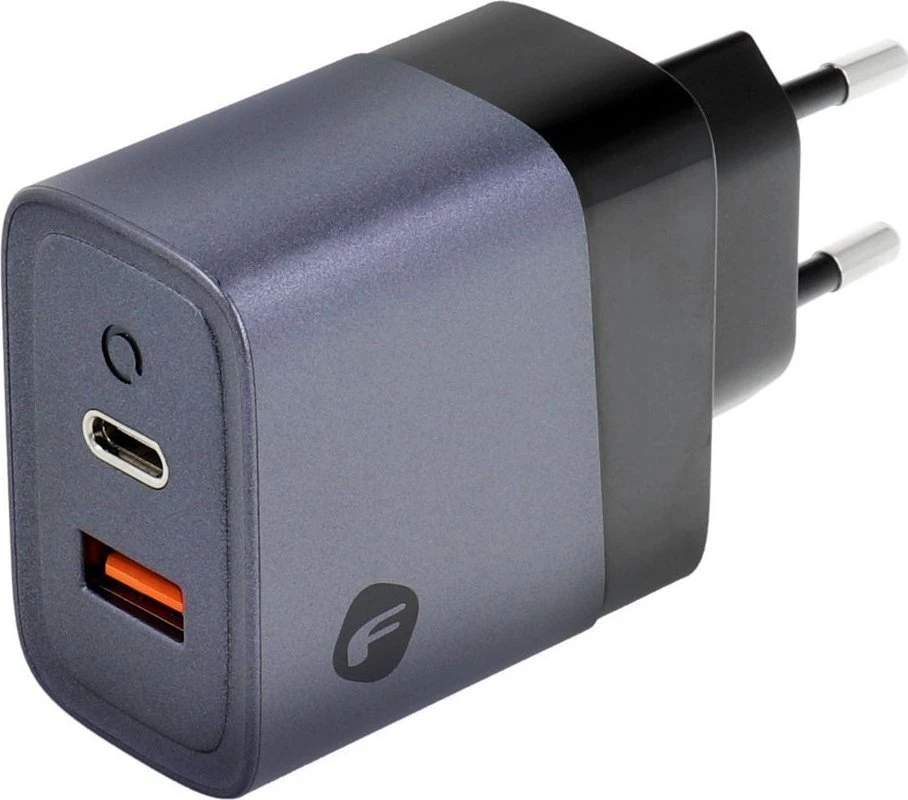 Įkroviklis Forcell F-Energy (1xUSB-C;1xUSB 4A 45W) juodas