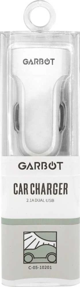 Įkroviklis Garbot Garbot Grab&Go Dual USB Car Charger 10W Baltas