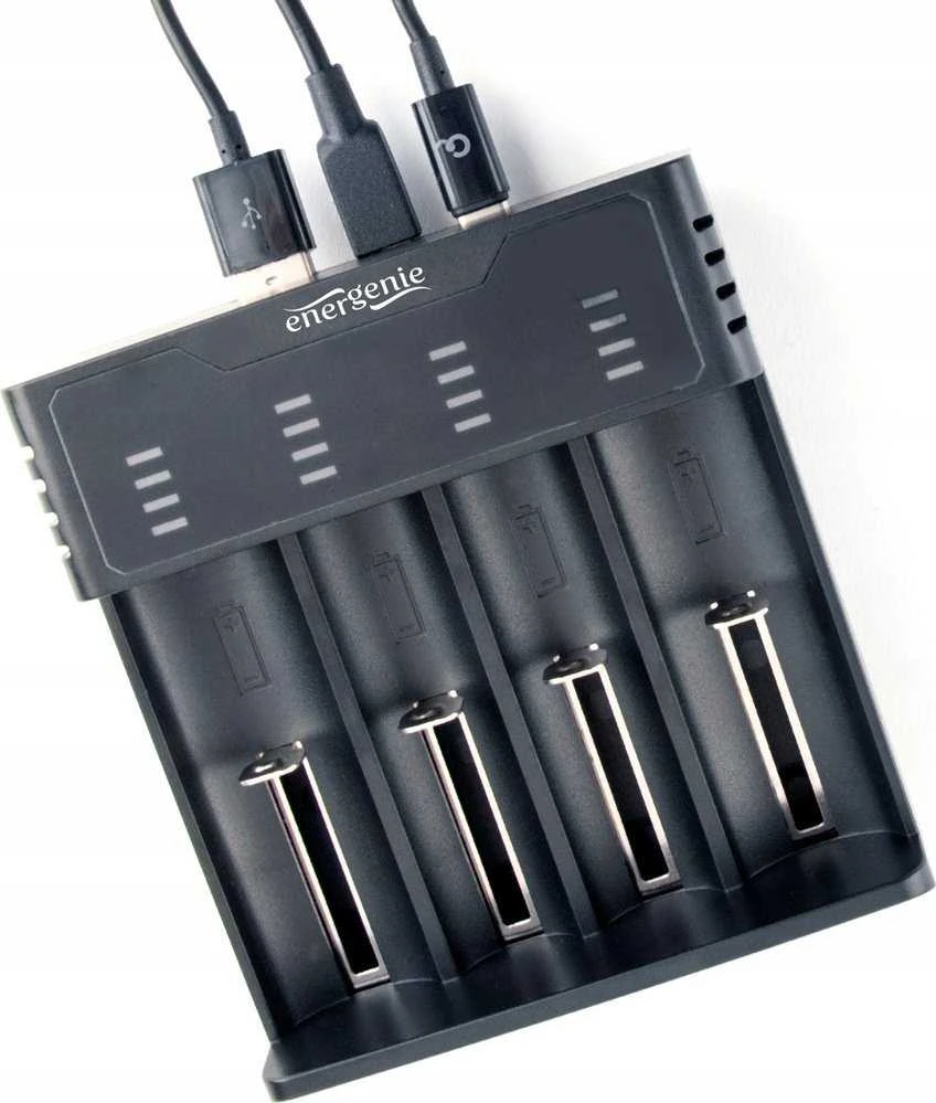 Gembird ENERGENIE BC-USB-02 Ni-MH + Li-ion Fast Baterija Charger juodas