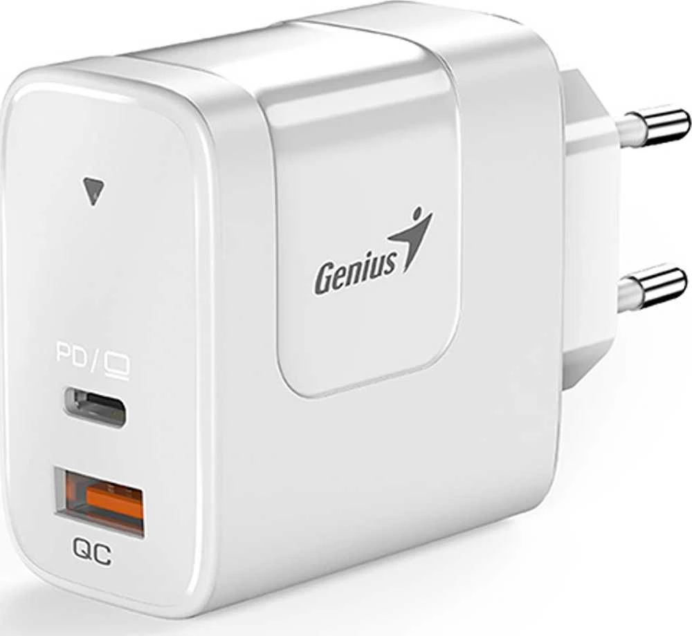 Genius 65W įkroviklis su USB-C ir USB-A jungtimis