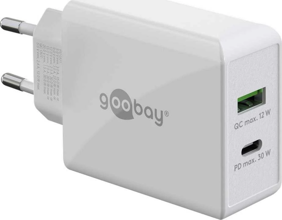 Goobay | Dvigubas USB-C PD greitasis įkroviklis (30 W) | 61674