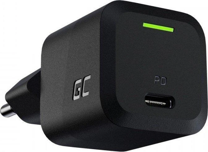 Green Cell Žalias Cell Žalias CELL Charger USB-C GaN GC PowerGaN 33W PD 3.0 QC 3.0 1x USB-C juodas