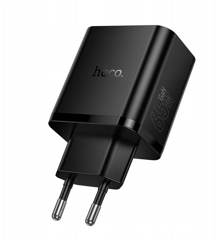 Telefono įkroviklis Hoco 2x USB C + USB A QC3.0 PD 3A 65W N75 juodas