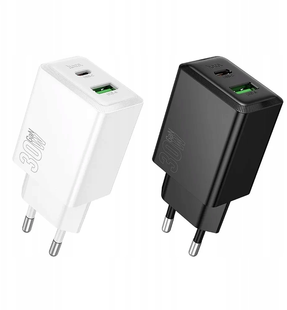 Telefono įkroviklis Hoco USB A + USB C QC3.0 PD AFC 3A 30W N71 baltas