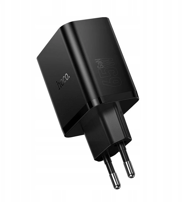 Telefono įkroviklis Hoco 2x USB C + USB A QC3.0 PD 3A 65W N75 juodas