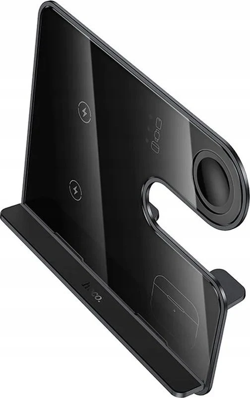 „Hoco 3in1“ 15 W indukcinis įkroviklis, suderinamas su „MagSafe“ ir „APPLE Watch CQ19“, pilkas