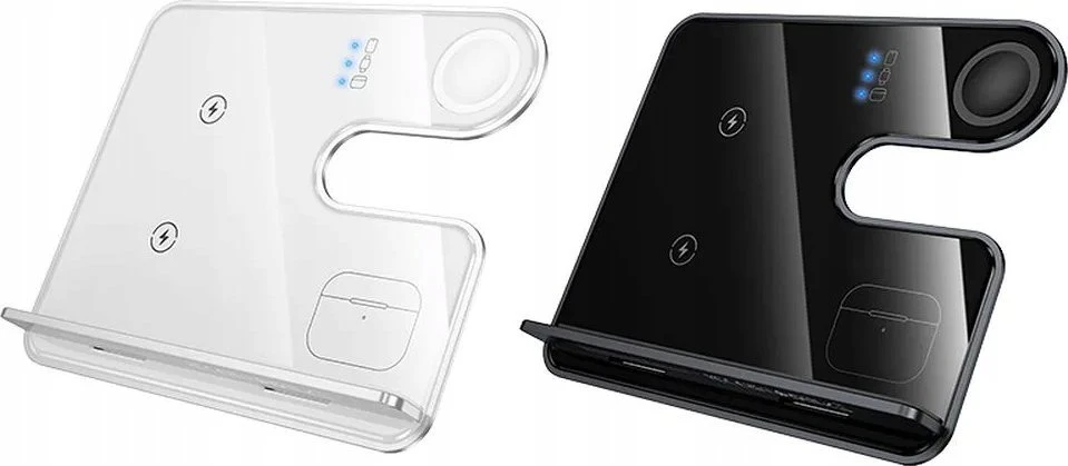„Hoco 3in1“ 15 W „MagSafe“ ir Apple suderinamas belaidis įkroviklis, laikrodžiui, 15 W, CQ19, sidabrinis