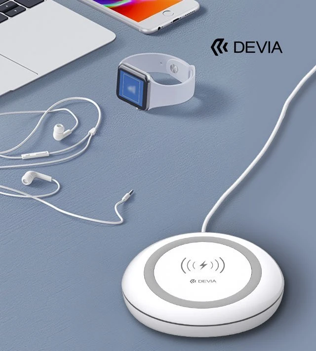 Devia Įkroviklis HQ Inductive fast wireless charger Qi Standard - Baltas