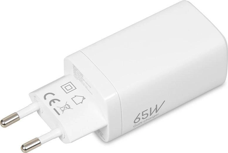 IBOX C-65 PD65W UNIVERSALUS Įkroviklis GaN USB-C CABLE Baltas