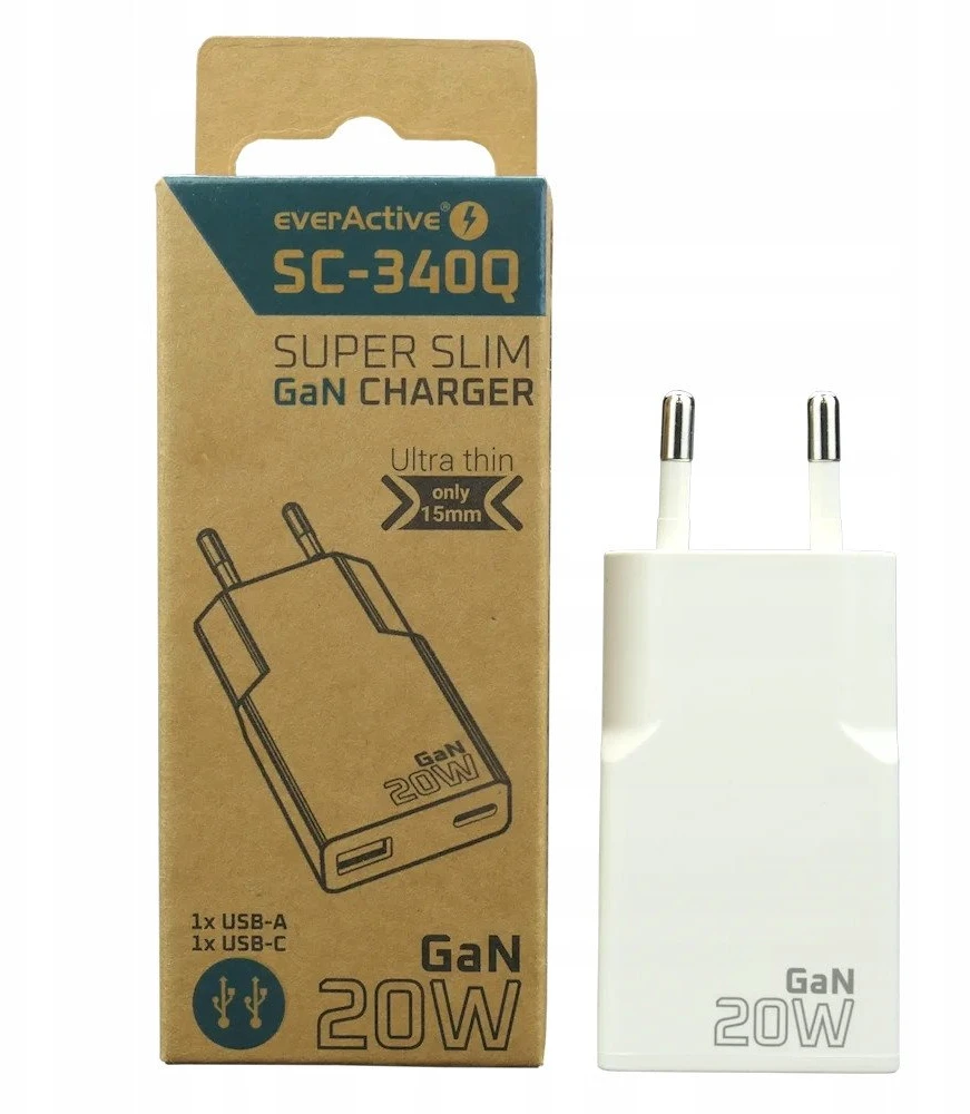 Everactive Įkroviklis SUPER SLIM SC-340Q GaN 1 1 20 W