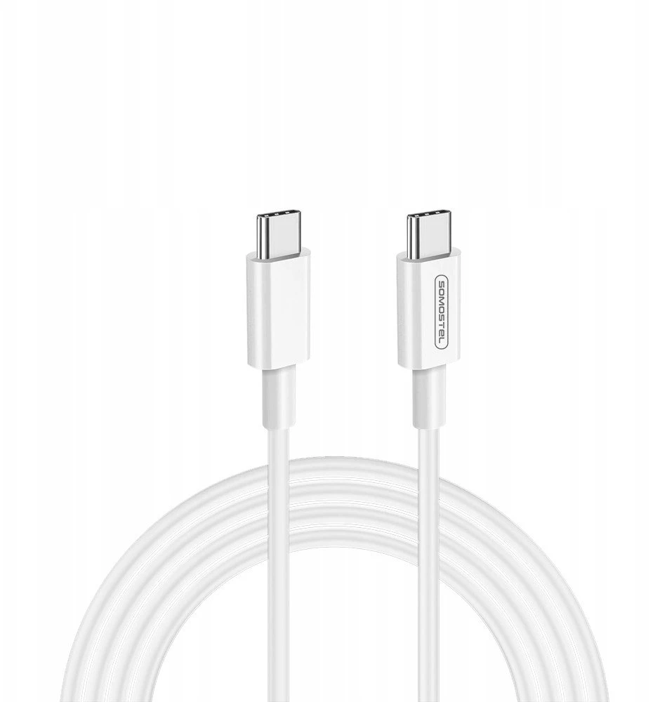 Įkroviklis Įkroviklis Sieciowa Somostel 25W PD + kabelis usb-c - usb-c 1m balta TTT