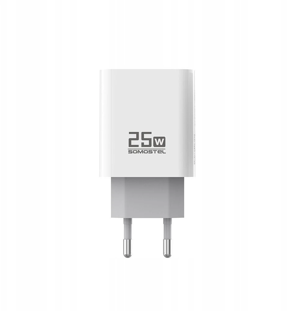Įkroviklis Įkroviklis Sieciowa Somostel 25W PD + kabelis usb-c - usb-c 1m balta TTT