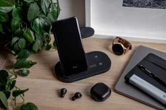 Newell induOne N-GY-Z7L indukcinis įkroviklis 3 mobiliesiems įrenginiams (Juodas)