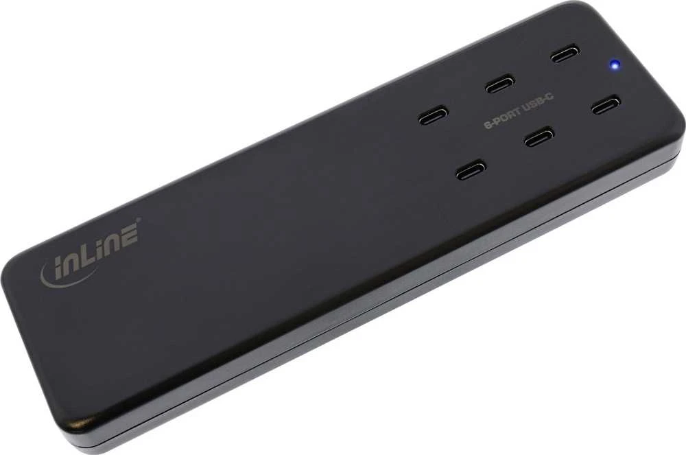 Įkroviklis InLine Multiport GaN PD 3.0 6x USB-C 120 W Juodas (31516I)