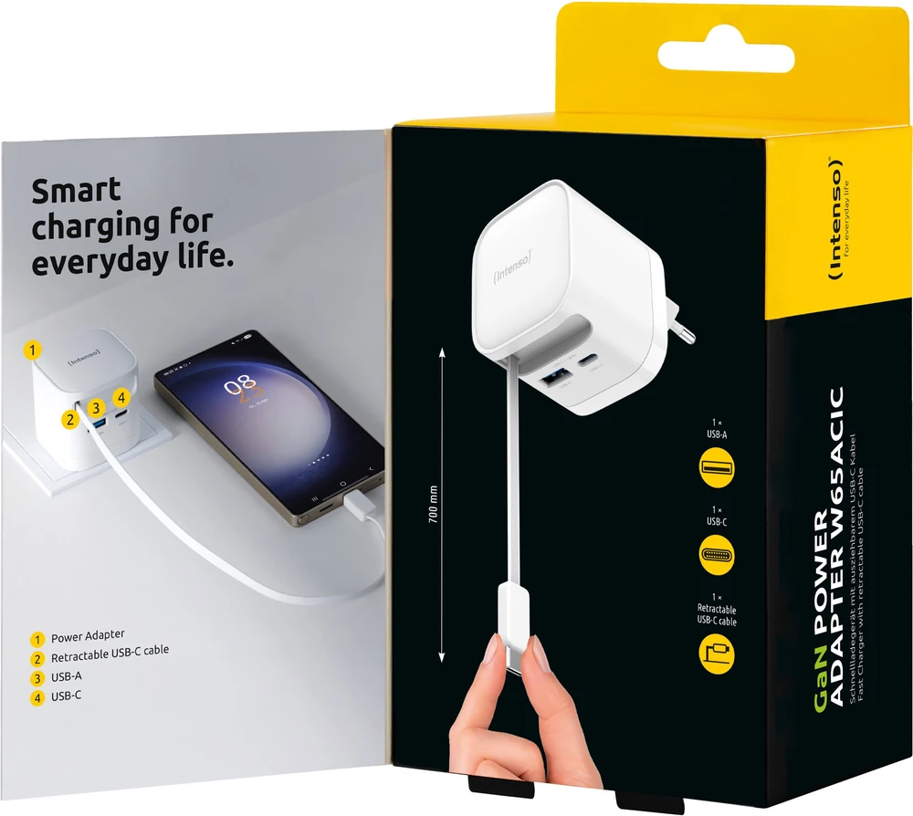Įkroviklis Intenso Adapteris 7806522 1x USB-A 1x USB-C 65 W (7806522)