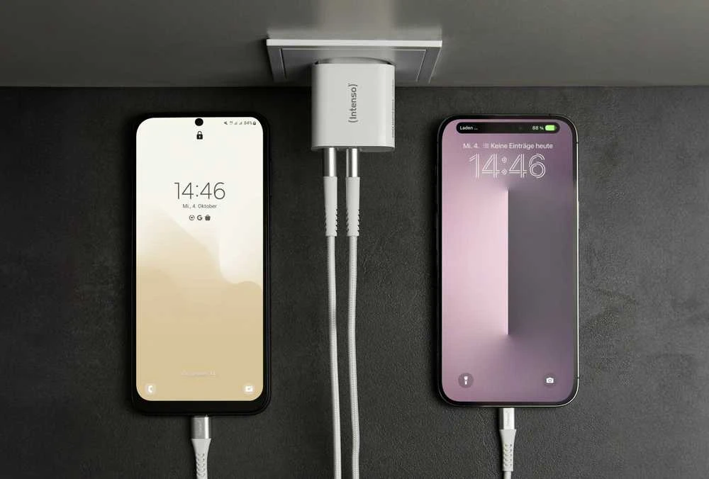 Įkroviklis Intenso W24AA Power Adapteris 2x USB-A 24W Baltas (7802412)