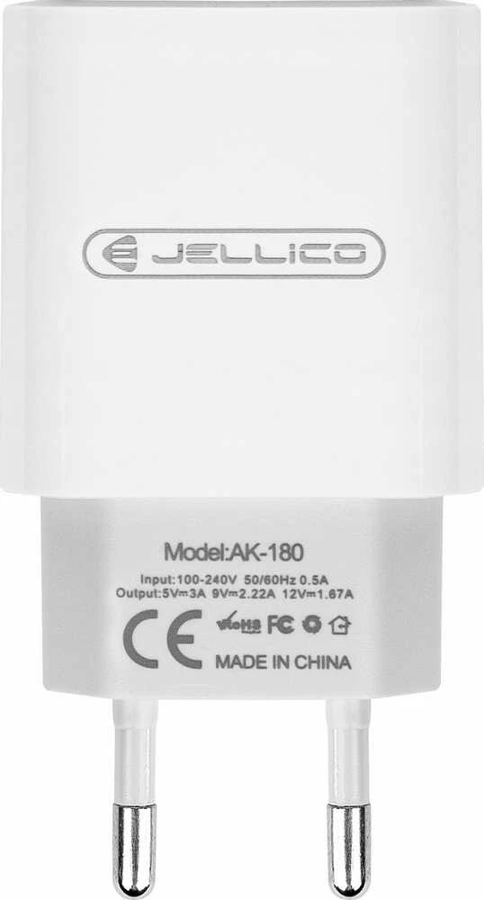 Laidinis įkroviklis 20W PD USB-C Jellico AK180 baltos spalvos