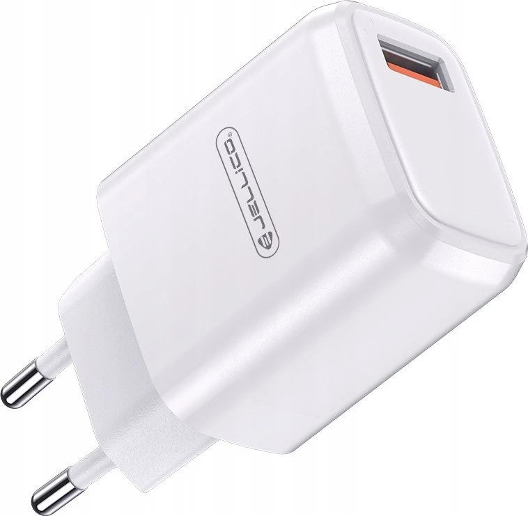 JELLICO sieninis įkroviklis A77 22,5W 1xUSB QC3.0 + laidas USB-C Baltas