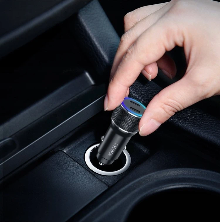 JELLICO car charger F8 PD 40W 2xUSB-C Juodas