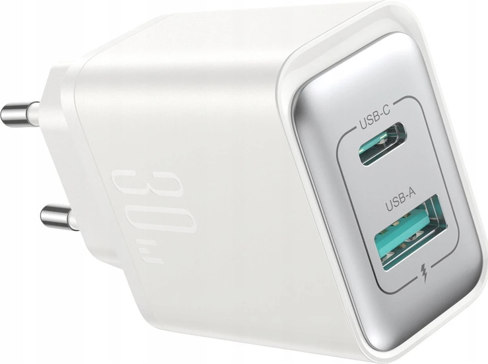 Įkroviklis Joyroom JR-TCF15 30W USB-C/USB-A baltas