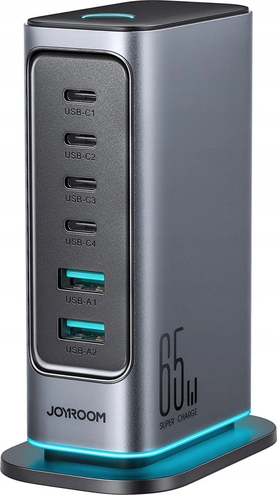 Įkroviklis Joyroom (JR-TCM02) (4xUSB-C; 2xUSB; 65W) juodas