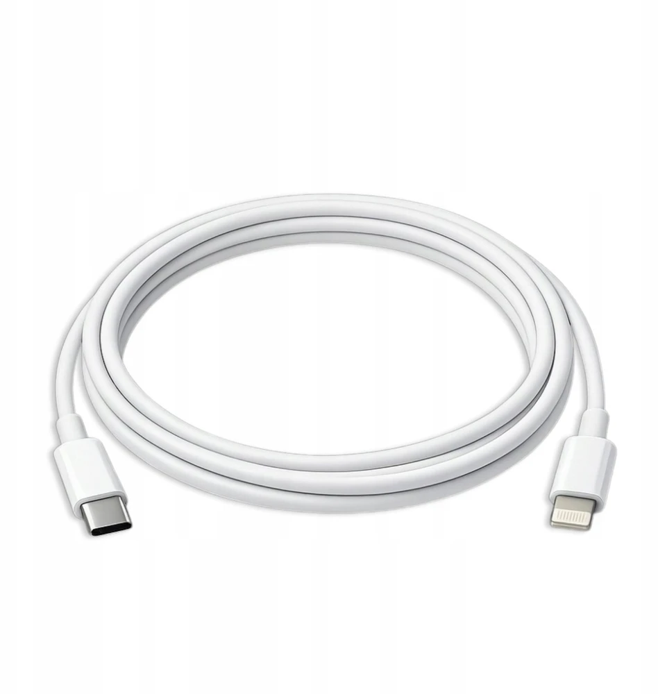 Joyroom JR-TG7 33W USB-A + USB-C sieninis įkroviklis su 30W USB-C - Lightning 1m laidu - baltas
