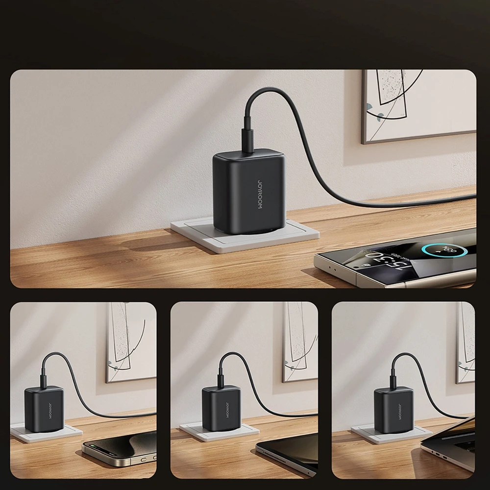 Joyroom JR‑TCG13 45W GaN USB‑C įkroviklis juodas