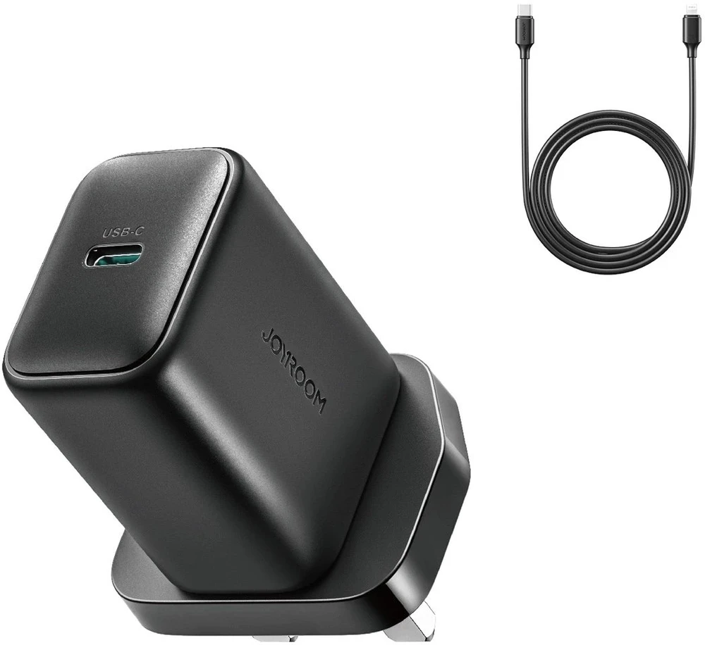 Joyroom JR-TCF23 25W sieninis įkroviklis su 1 m USB-C laidu - Juodas