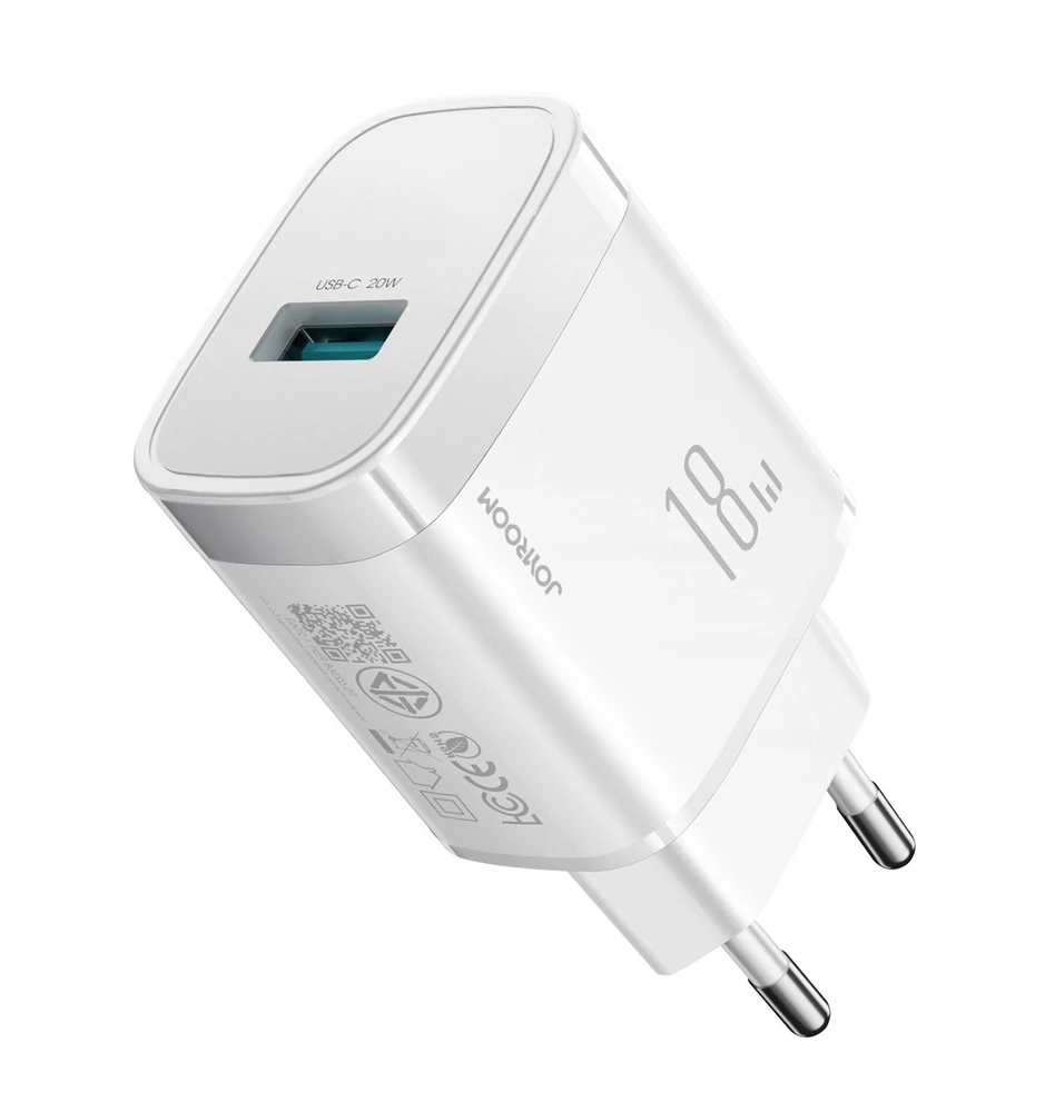 Joyroom JR-TF4 18W USB-A sieninis įkroviklis - Baltas