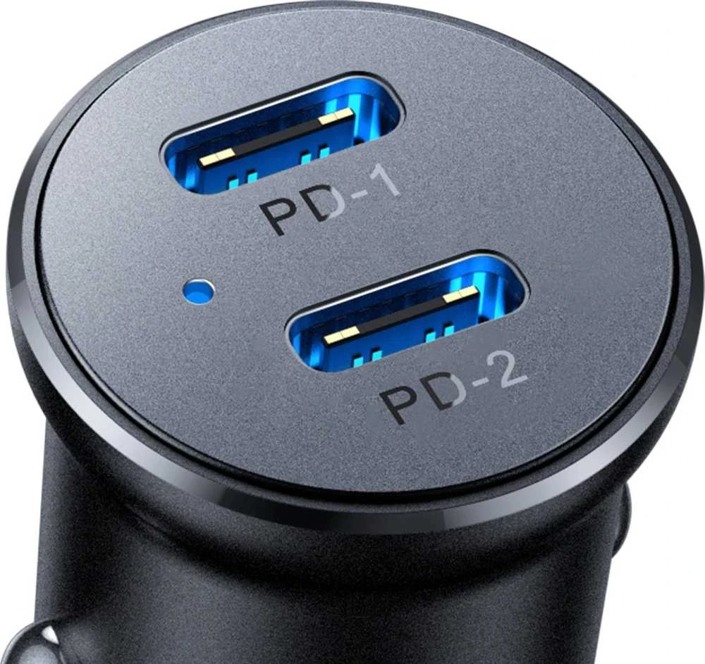 Automobilinis įkroviklis Joyroom CCN06 2xUSB-C 30W juodas
