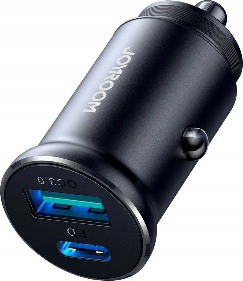 Automobilinis įkroviklis Joyroom JR-CCN05 USB-C/USB-A 30W juodas