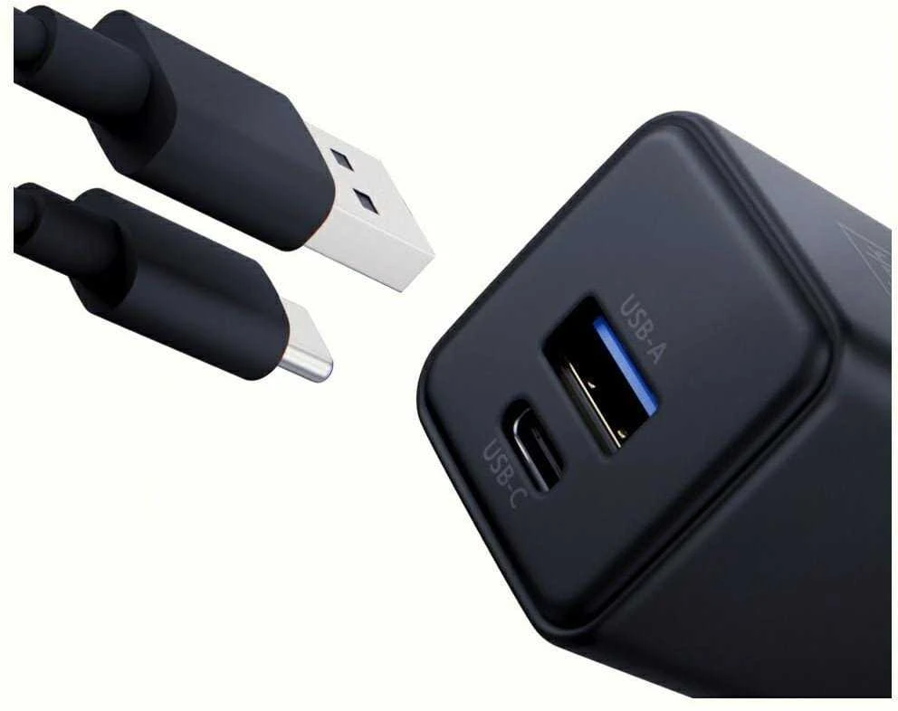 3Mk Protection 3mk Hyper GaN įkroviklis 20W QC4+ PD PPS USB-C USB-A sieninis įkroviklis - Juodas