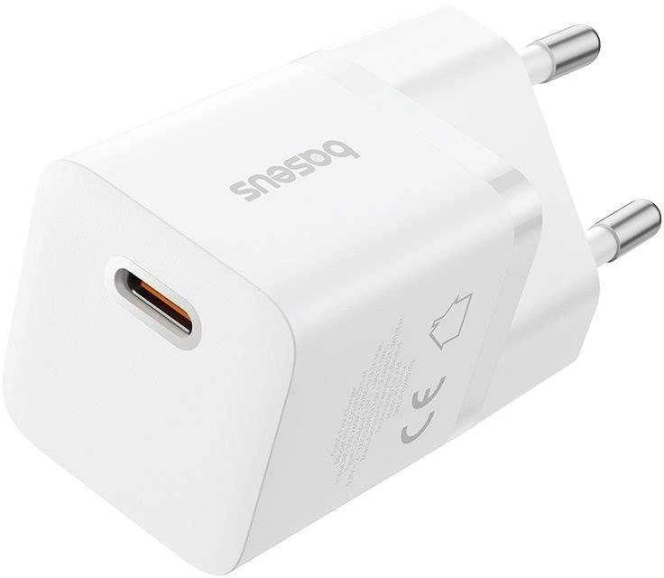 Baseus P10110909213-00 USB-C GaN5 mini 25W tinklo įkroviklis Baltas