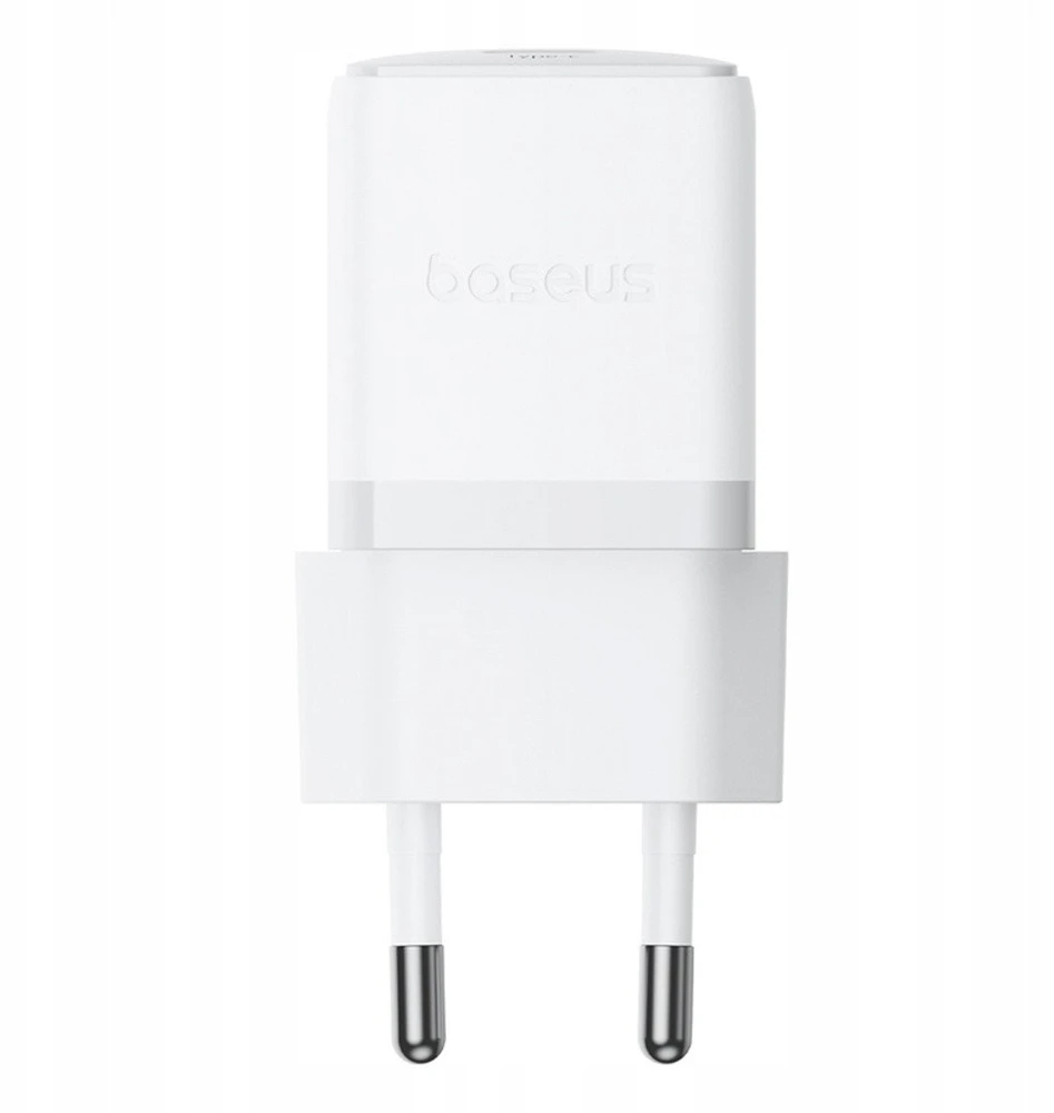 Baseus Sieninis įkroviklis Palm 20W USB-C QC3.0 PD3.0 su USB-C kabeliu 1m, baltas