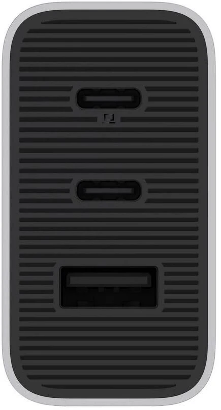 Cuktech 65 W GaN 2 x USB-C 1 x USB-A sieninis įkroviklis – pilkas
