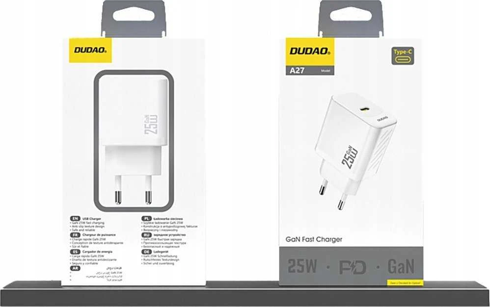 Dudao A27 25W GaN įkroviklis pakuotėse