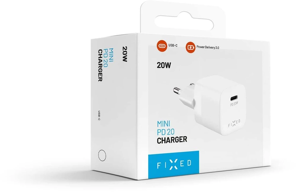 Fixed Įkroviklis fiksuotas Mini 1x USB-C 3 A (FIXC20M2-C-WH)