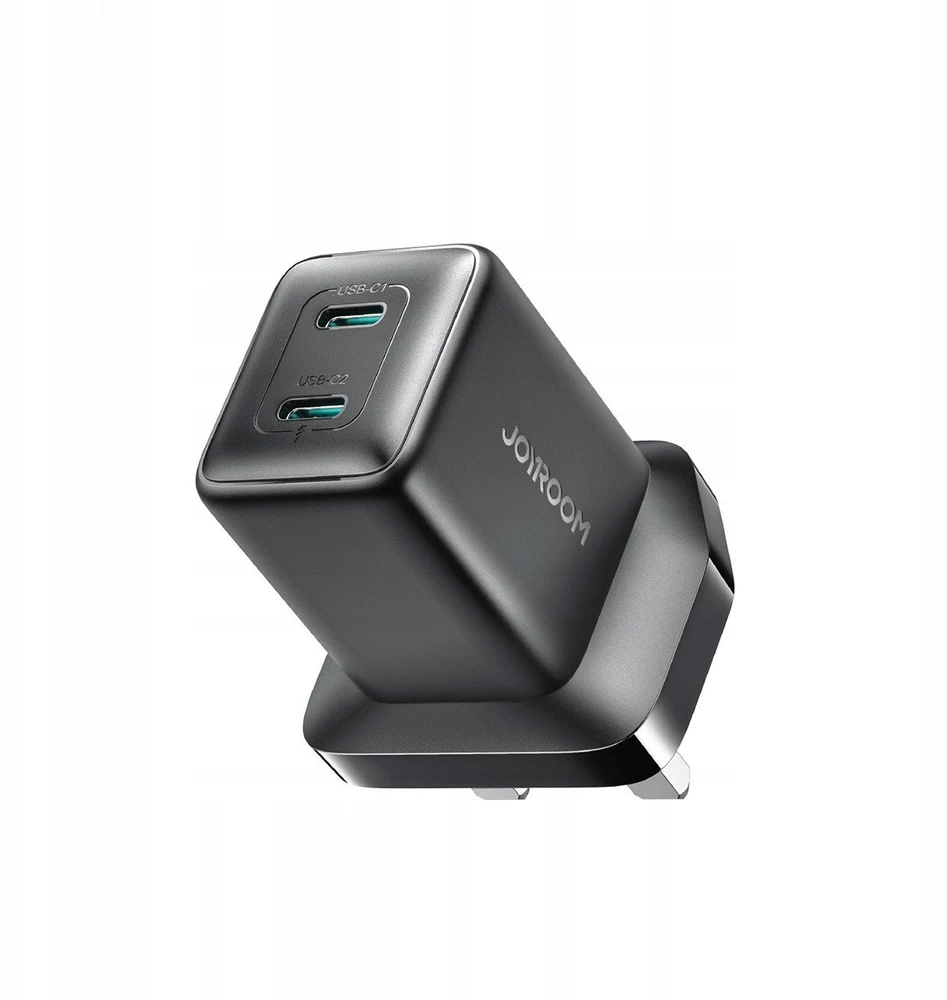Joyroom JR-TCG17 45W 2 x USB-C laidinis įkroviklis (UK plug) – juodos spalvos