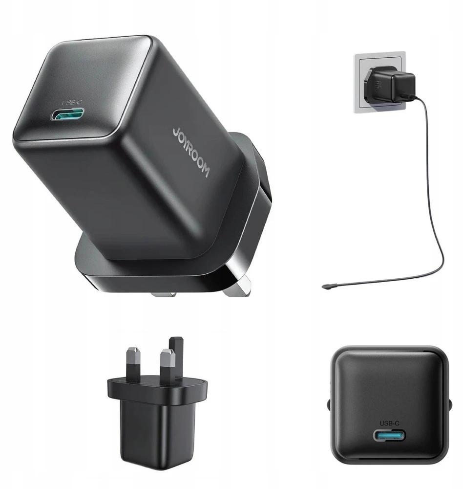 Joyroom JR-TCG18 65W laidinis įkroviklis 1 x USB-C (UK Plug) – juodos spalvos