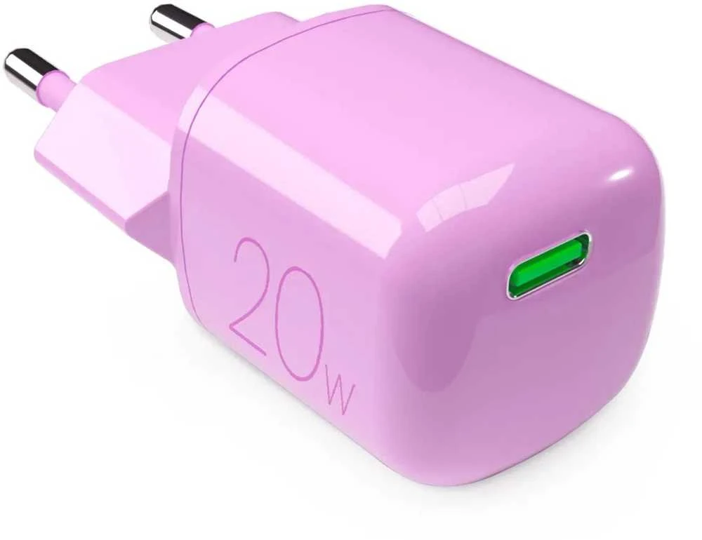 Puro Elektrik Puro 20W GaN USB-C Wall Charger - Rožinė