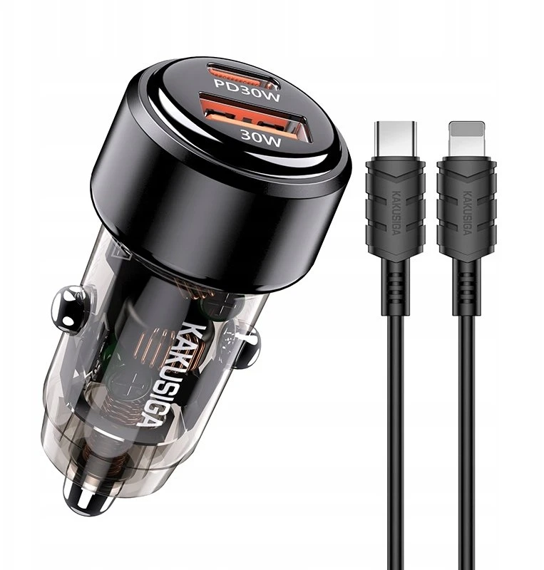 Ikaku Įkroviklis Kaku KSC-1175 Dual port 60W Car charger USB + Type-C