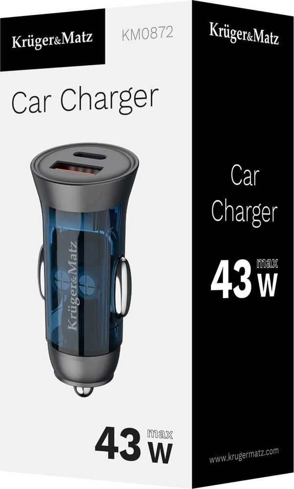 45 W automobilinis įkroviklis Kruger & Matz