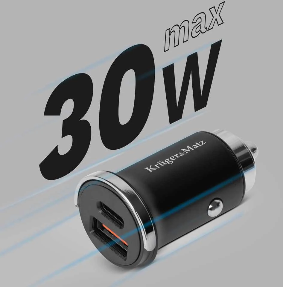 30 W automobilinis įkroviklis Kruger & Matz