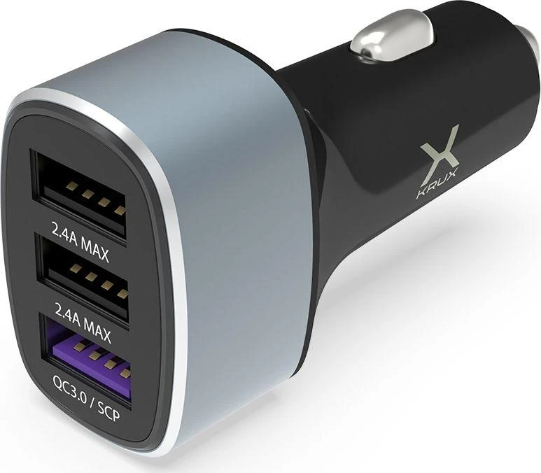 Automobilinis įkroviklis KRUX 3x USB QC 3.0
