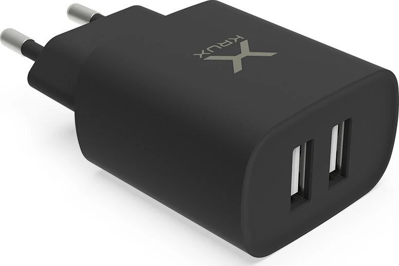 KRUX įkroviklis 2x USB 2,4 A, 12 W