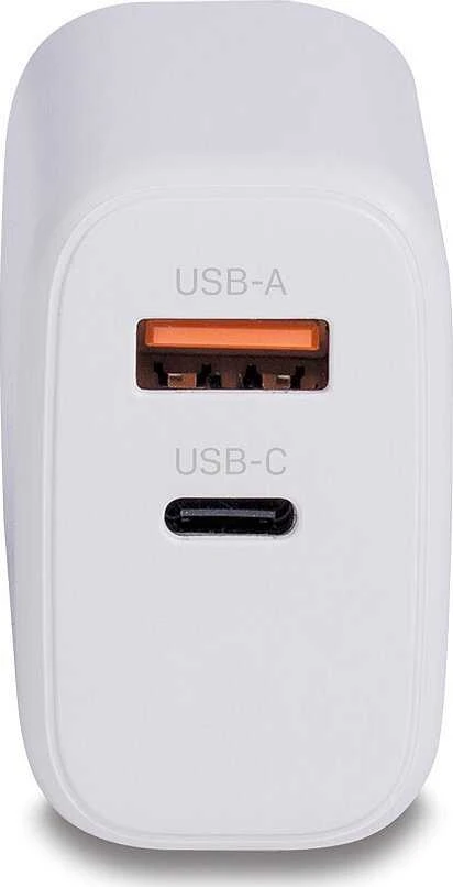 Įkroviklis - LINDY 65W USB Type A & C GaN Įkroviklis, Baltas