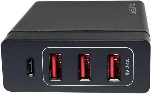 Įkroviklis LogiLink 4x USB-A 2.4 A (PA0122)