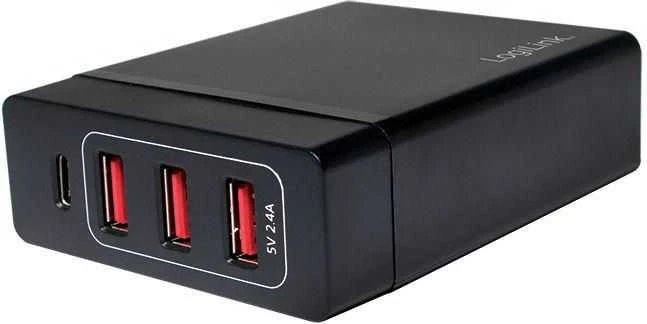 Įkroviklis LogiLink 4x USB-A 2.4 A (PA0122)